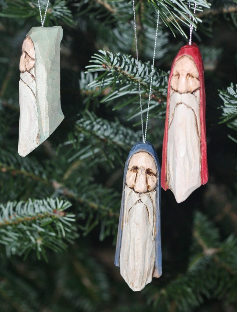 Hand Carved Christmas Ornaments